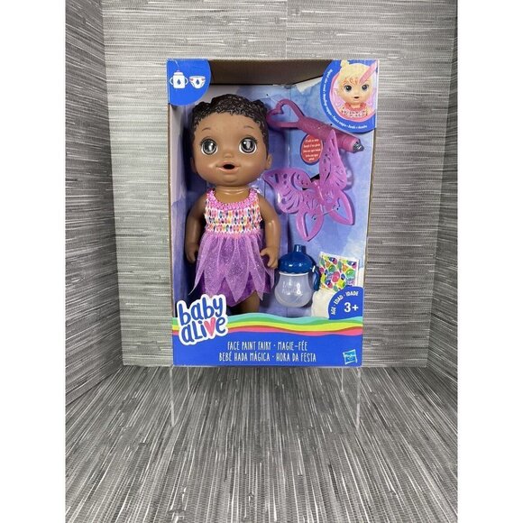 Baby Alive Face Paint Fairy Doll (African American) - Drinks and wets - In Stock - Picture 1 of 8
